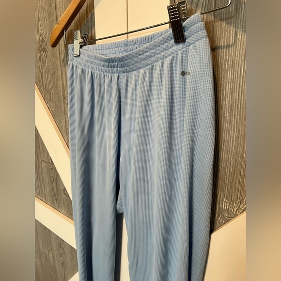 B059. Columbia Sportswear Pants Blue Waffle Weave Joggers Womens M - Picture 3 of 5